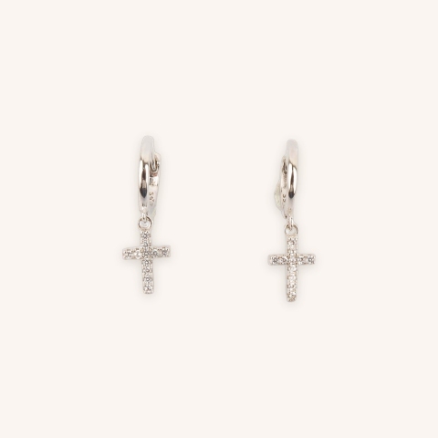 Boucles d'oreilles créoles Eléa en argent - Pomme Cannelle