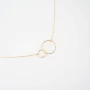 Doucle circle XL gold necklace - Pomme Cannelle