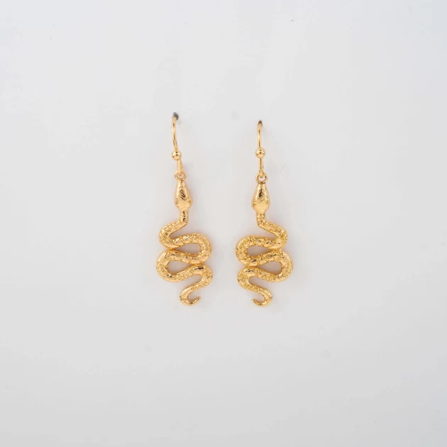 Apophis gold earrings -...