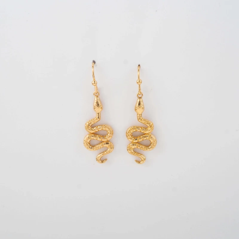 Apophis gold earrings - Pomme Cannelle
