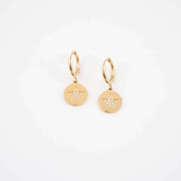 Lenka gold hoops earrings -...