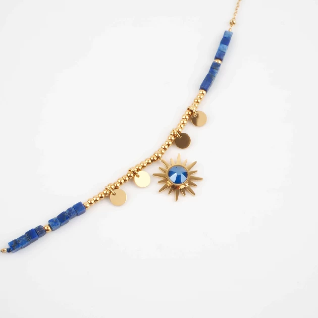 Chloenis blue gold necklace...