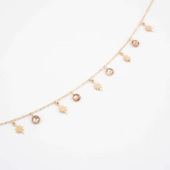Akash pink gold necklace - Bohm Paris