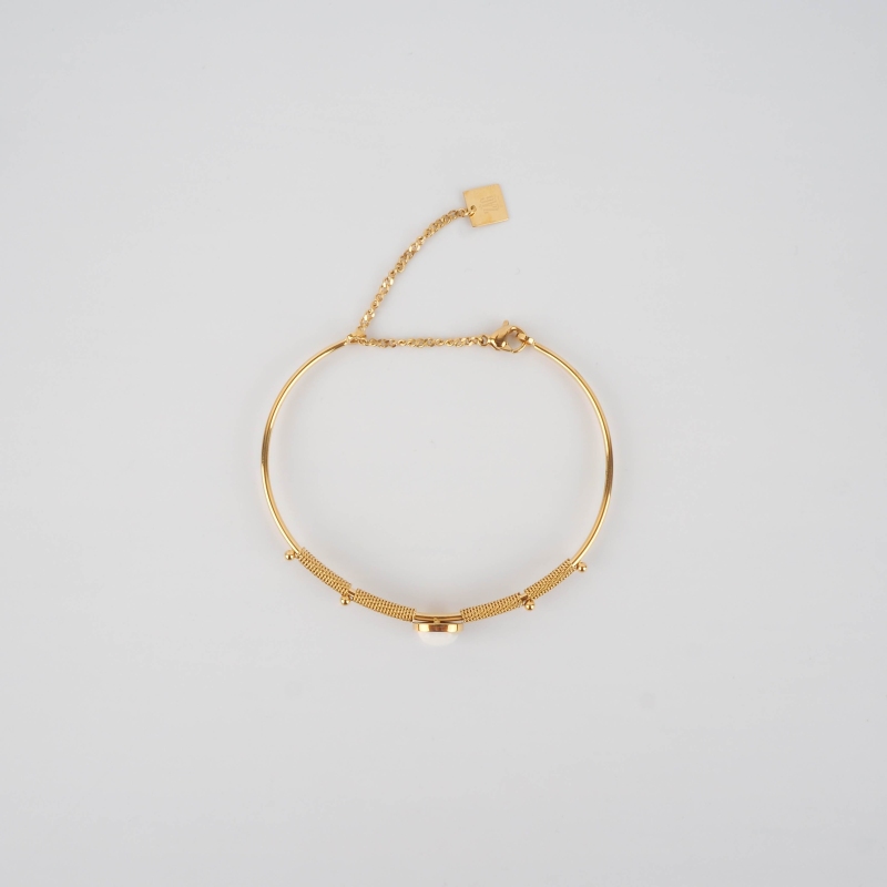 Afshin white gold bangle bracelet - Zag Bijoux