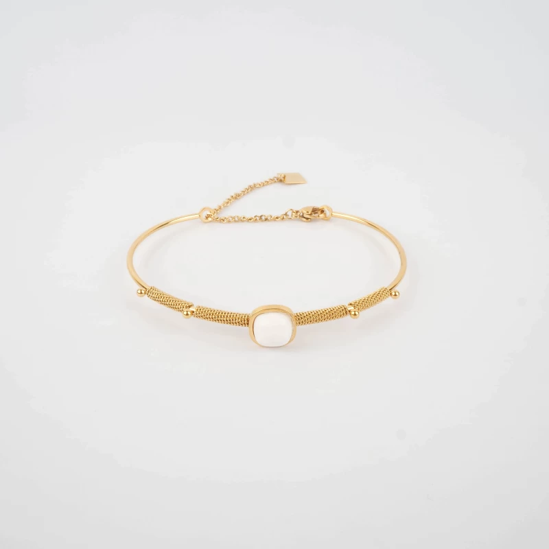 Afshin white gold bangle bracelet - Zag Bijoux