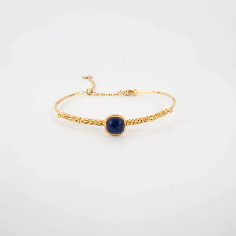 Afshin blue gold bangle bracelet - Zag Bijoux