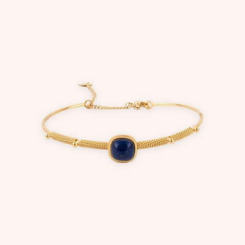 Bracelet jonc Afshin bleu en acier - Zag Bijoux