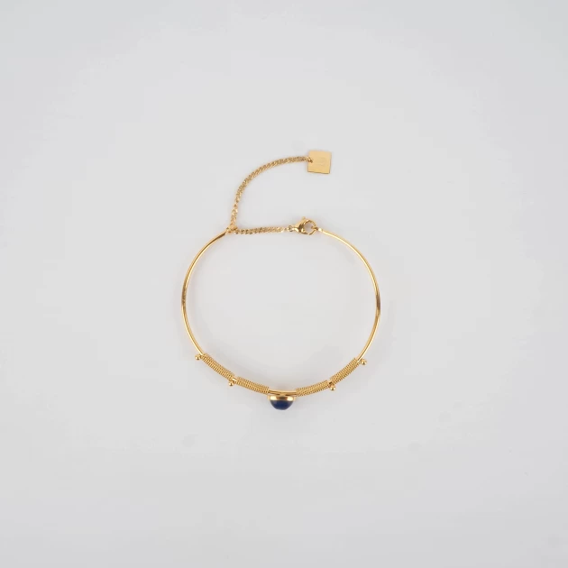 Afshin blue gold bangle bracelet - Zag Bijoux