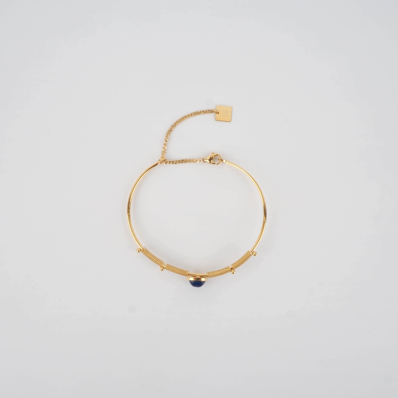 Afshin blue gold bangle bracelet - Zag Bijoux
