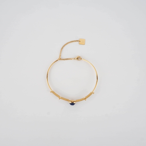 Bracelet jonc Afshin bleu en acier - Zag Bijoux
