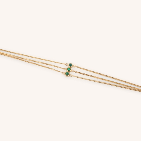 Ormiga green gold bracelet - Zag Bijoux