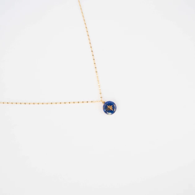 Kinich blue gold necklace -...