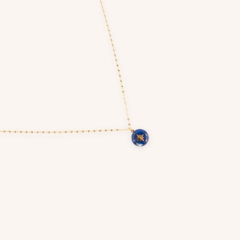 Collier Kinich bleu en acier - Zag Bijoux