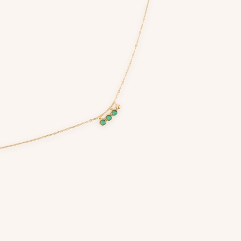 Ormiga green gold necklace - Zag Bijoux