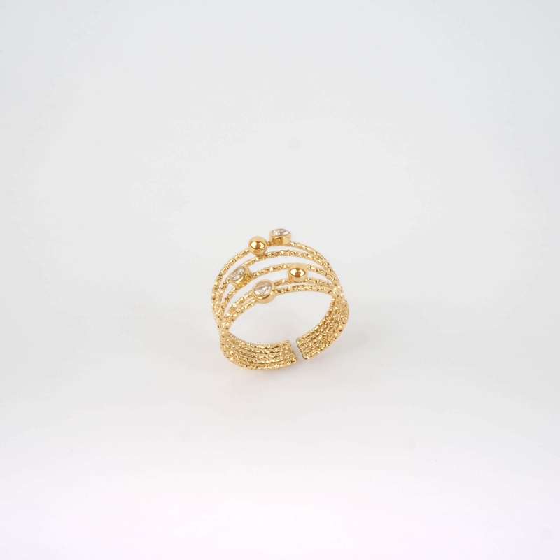 Bague Astar en acier or - Zag Bijoux