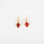 Lya red gold hoop earrings - Zag Bijoux