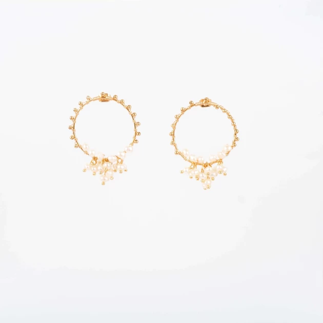Grappa pearl gold earrings...