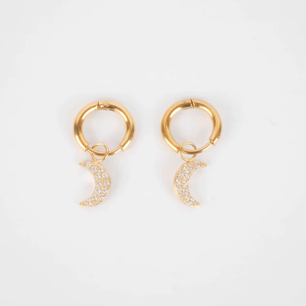 Luna gold hoop earrings -...