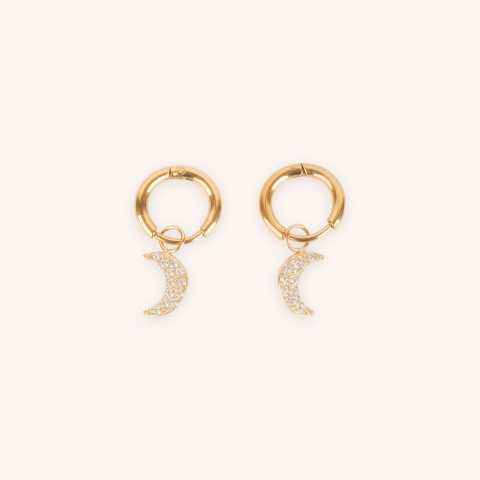 Luna gold hoop earrings - Zag Bijoux