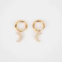 Luna gold hoop earrings - Zag Bijoux