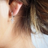 Boucles d'oreilles créoles Eléa en argent - Pomme Cannelle