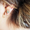 Asia gold ear studs - Pomme Cannelle