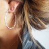 Boucles d'oreilles créoles Kae en argent - Pomme Cannelle