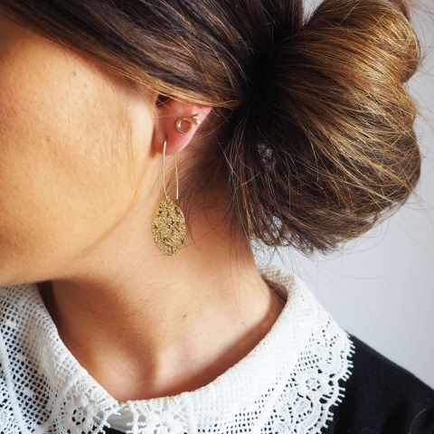 Boucles d'oreilles clous Apophis plaqué or - Pomme Cannelle
