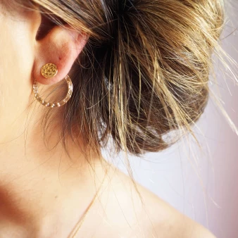 Boucles d'oreilles Ketty en plaqué or - Pomme Cannelle