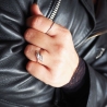Silver leaf ring - Pomme Cannelle