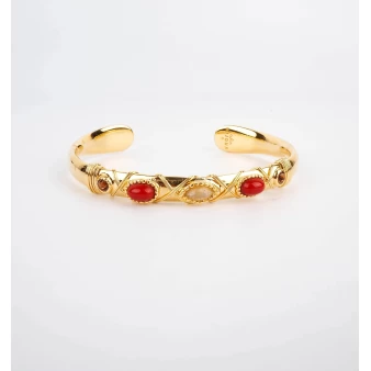 Matta gold bangle bracelet - Gas bijoux