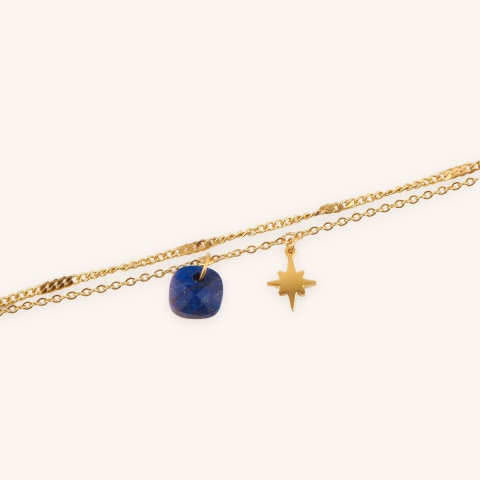 Stone polar lapis lazuli gold bracelet - Zag Bijoux