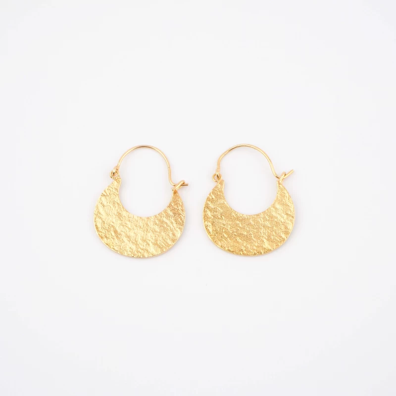 Chestplate gold hoop earrings - Pomme Cannelle