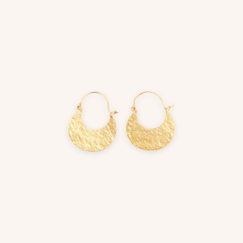 Boucles d'oreilles plastron plaqué or - Pomme Cannelle