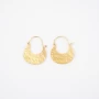 Chestplate gold hoop earrings - Pomme Cannelle