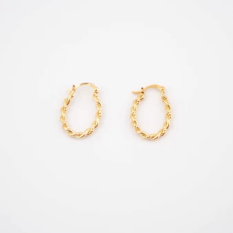 Gold liana Creole earrings - Pomme Cannelle