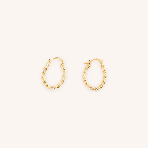 Gold liana Creole earrings - Pomme Cannelle