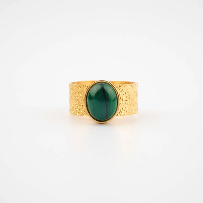Stormy green gold ring - Zag bijoux