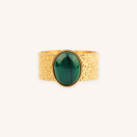 Stormy green gold ring - Zag bijoux