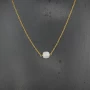 Square opal gold necklace - LuckyTeam