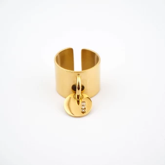 Jessy gold large ring - Zag Bijoux