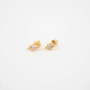 Earrings Shine Drop Plated Gold - Pomme Cannelle