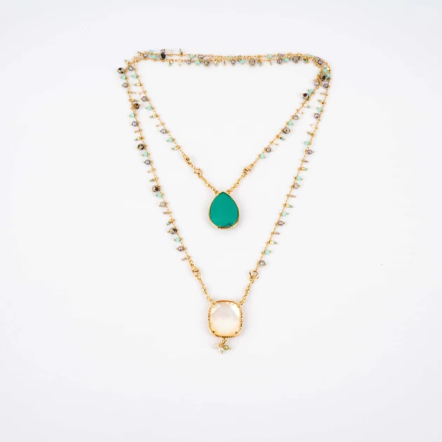 Scapular turquoise gold...
