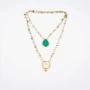 Scapular turquoise gold necklace - Gas Bijoux