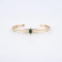 Saturne green gold bangle bracelet - Zag Bijoux