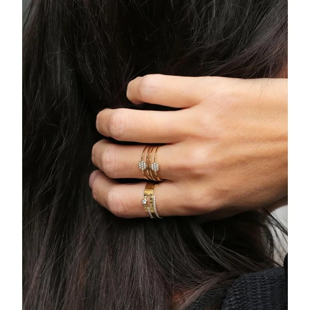 Bague Windsor en acier or - Zag Bijoux