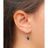 Boucles d'oreilles créoles boussole perle - Zag Bijoux