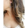 Boucles d'oreilles créoles Elena cornaline - Zag Bijoux