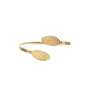 Double feather gold bangle bracelet - Zag Bijoux