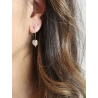 Boucles d'oreilles créoles Théa onyx - Zag Bijoux